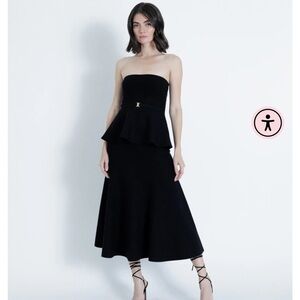 Karina Grimaldi Black Strapless Dress